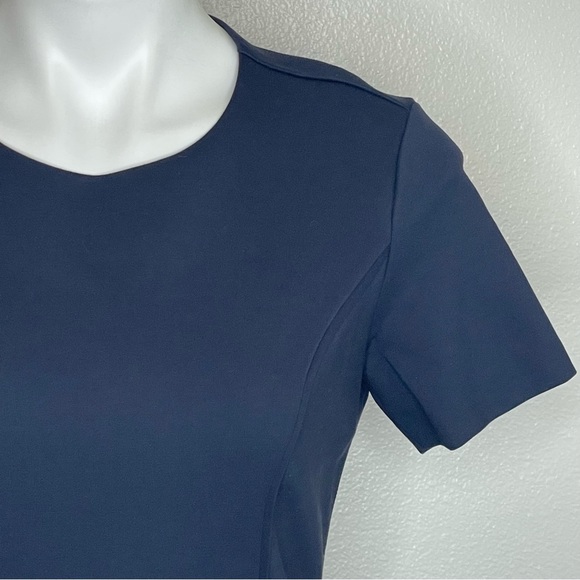 Brooks Brothers Navy Stretch Ponte Short Sleeve Sheath Dress - Picture 3 of 16
